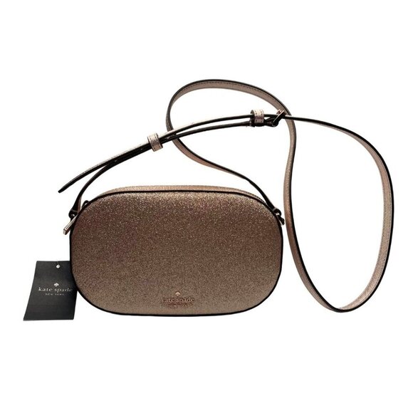 NWT KATE SPADE GLIMMER GLITTER MIXED MATERIAL CROSSBODY BAG - OS - Picture 1 of 11